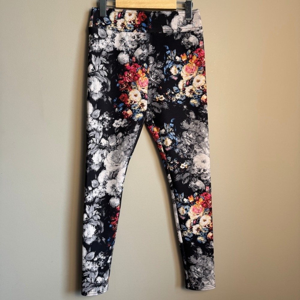Abercrombie & Fitch Floral Leggings Black Multi Stretch Womens Size S High Rise